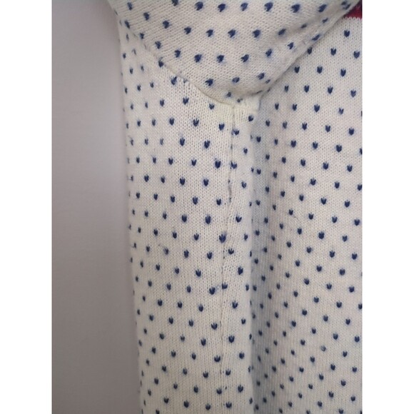 Talbot's Women's Cream Fair Isle Button Cardigan Grandmacore Nylon & Wool SZ L - Picture 5 of 13